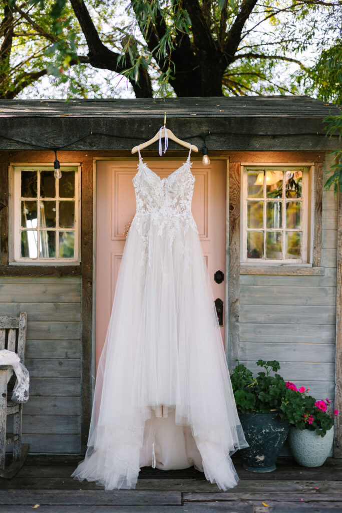 wedding dress at brightside vintage farm