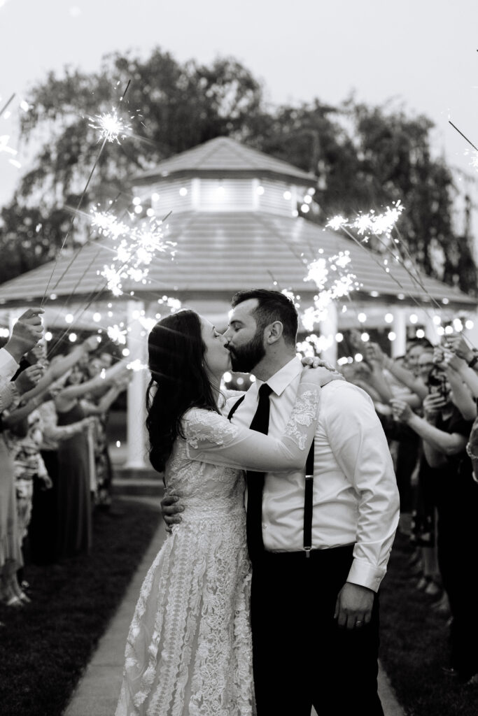 wedding exit photos with sparklers